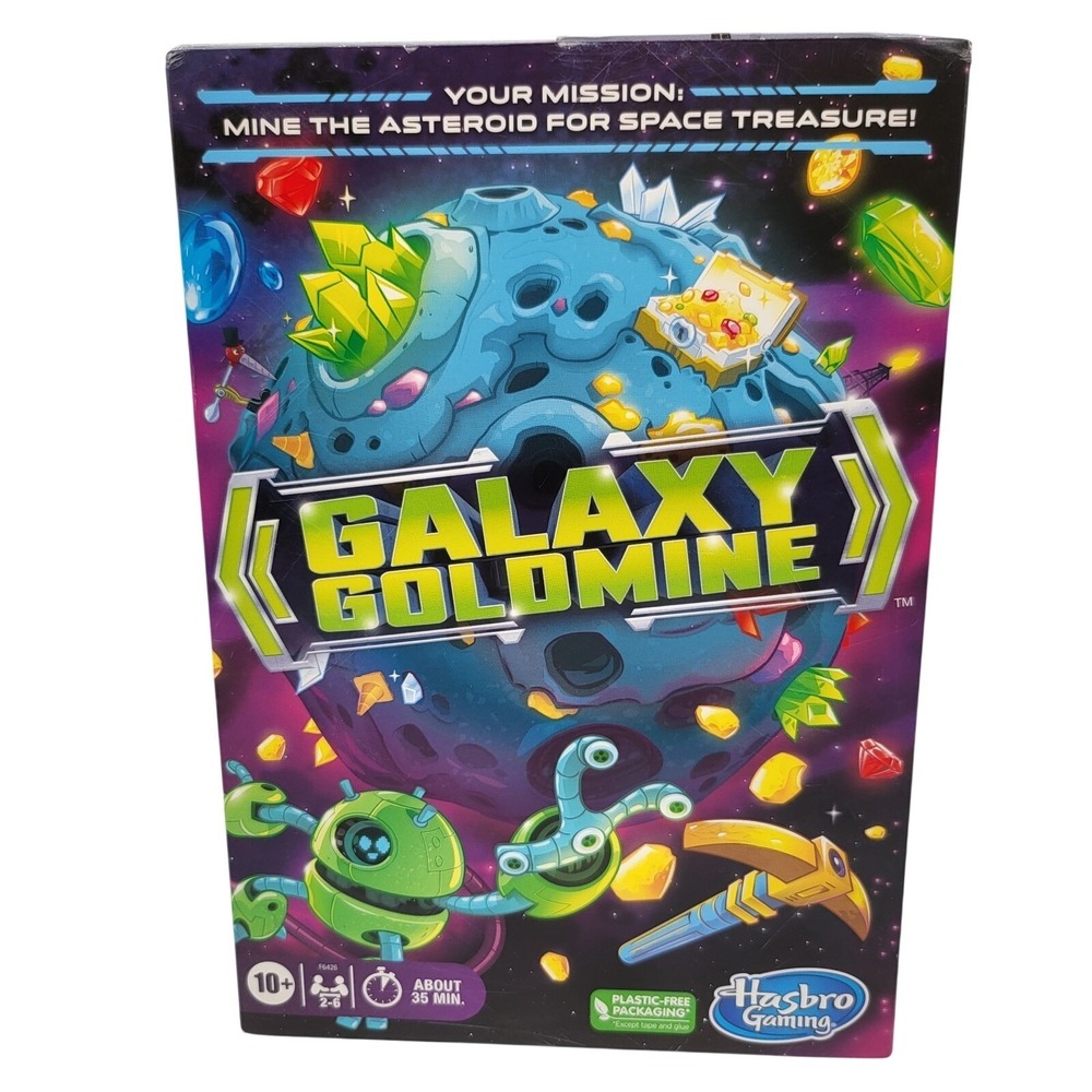 Hasbro Galaxy Goldmine Board Game Mine Asteroid Space Treasure 2-6 Players 10+